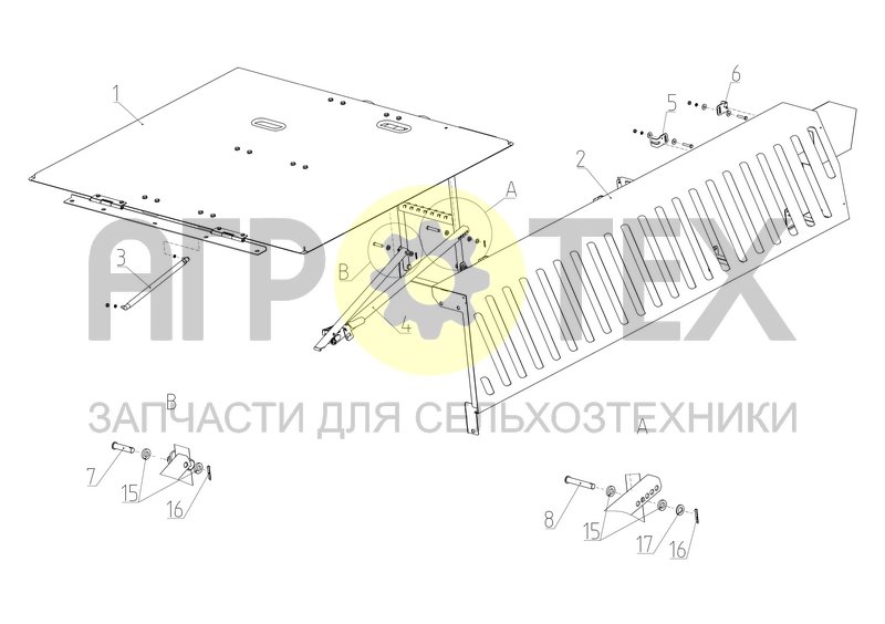 Капоты (верхняя часть) (ACROS-585.56.03.000Ф) (№17 на схеме)